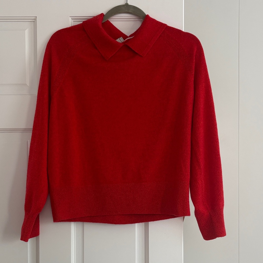 NWOT Everlane Red Collared Cashmere Sweater
